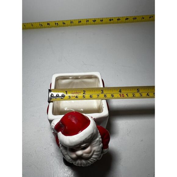 Vintage Santa Claus Christmas Ceramic Planter Brazil 1950s Retro Decor - Picture 10 of 14